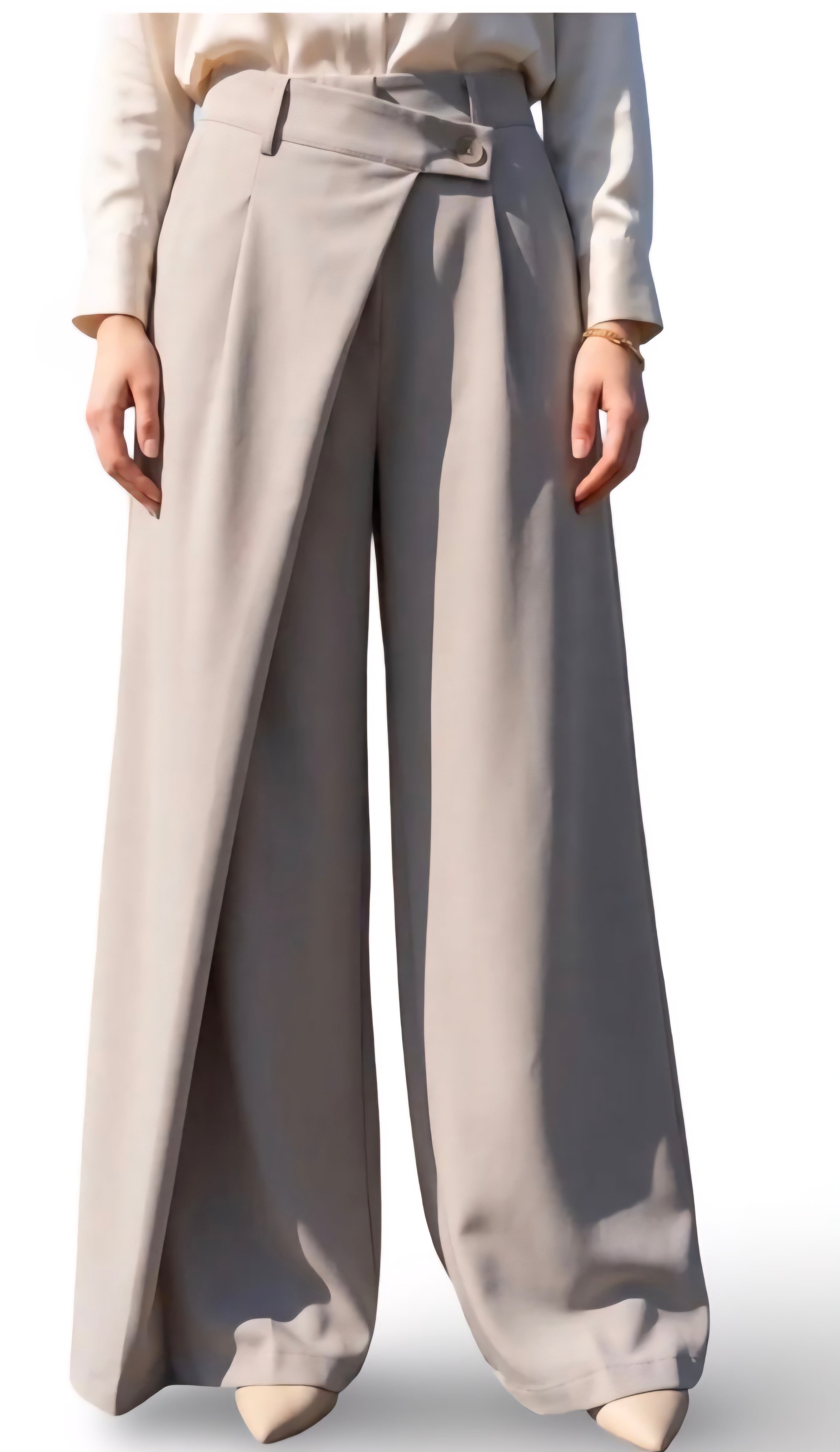 Pantalon met overslag